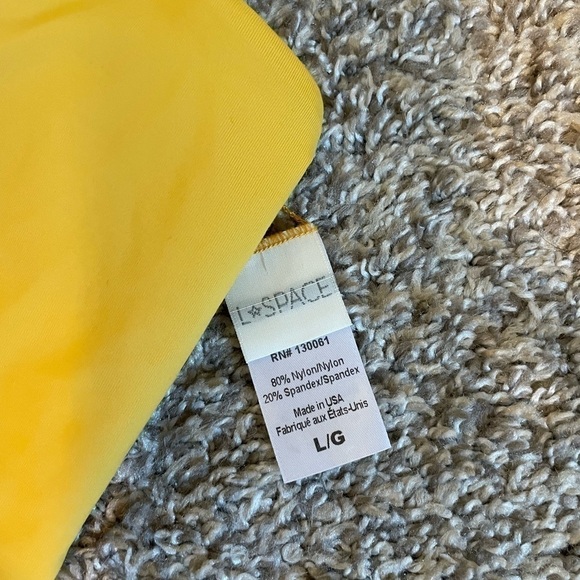 L* Space Parker Bikini square neck yellow size large / small - Picture 3 of 10